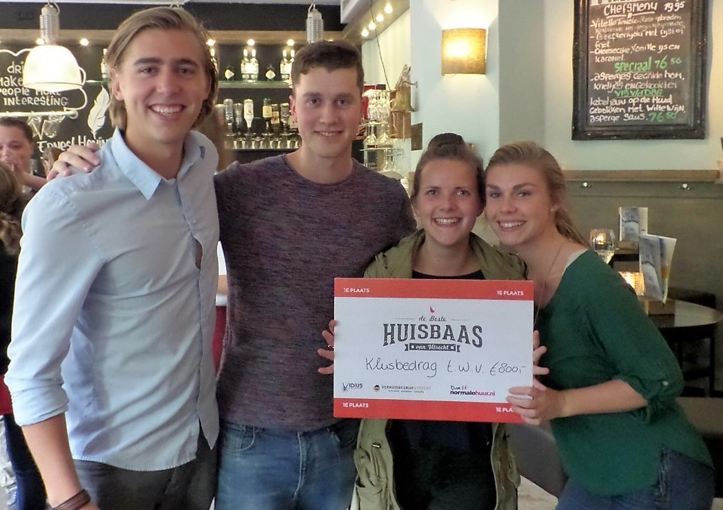 Student door VIDIUS verkozen als beste huisbaas van Utrecht